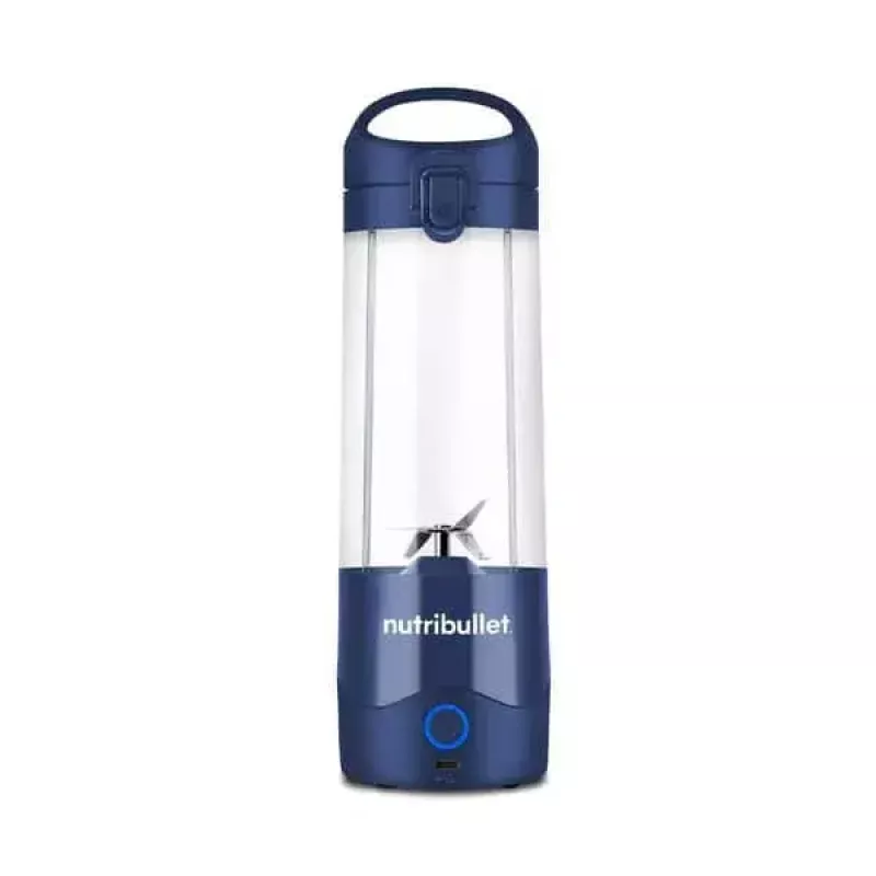 Sport blender NUTRIBULLET Portable 0.475 L, battery-powered, stainless steel blades, Tritan bowl, navy