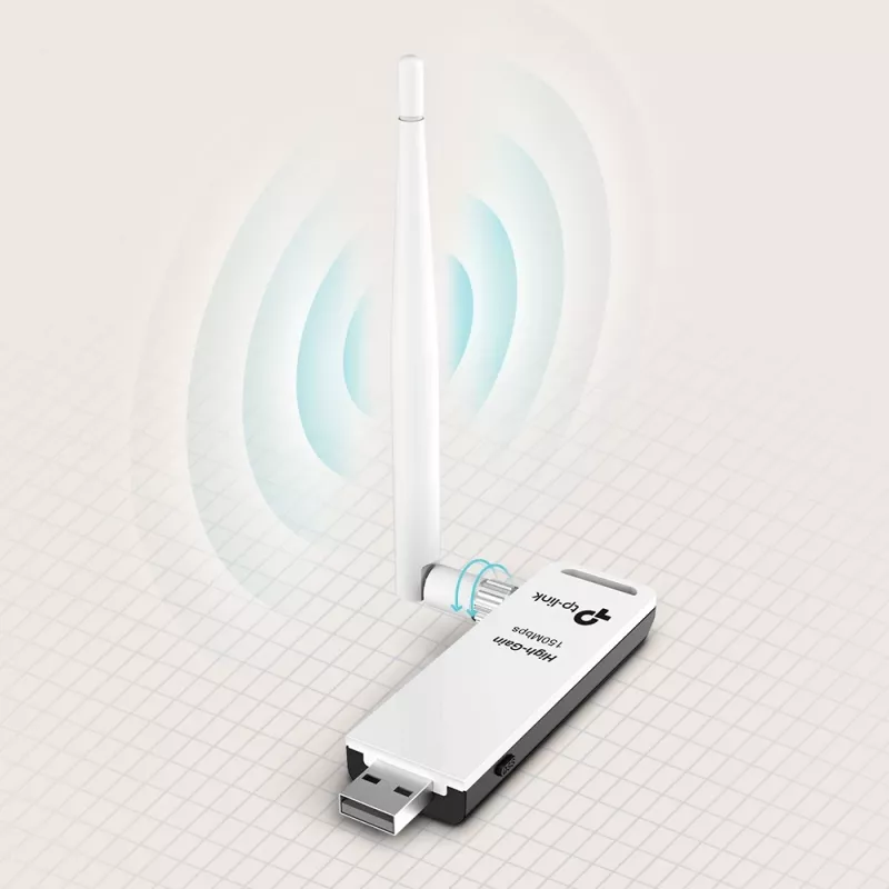 Network Card TP-Link TL-WN722N, WLAN 150 Mbit/s, USB, Wi-Fi 4, 2.4 GHz