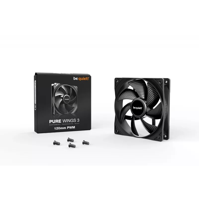 be quiet Pure Wings 3 120mm PWM Computer case Fan 12 cm Black 1 pc(s)