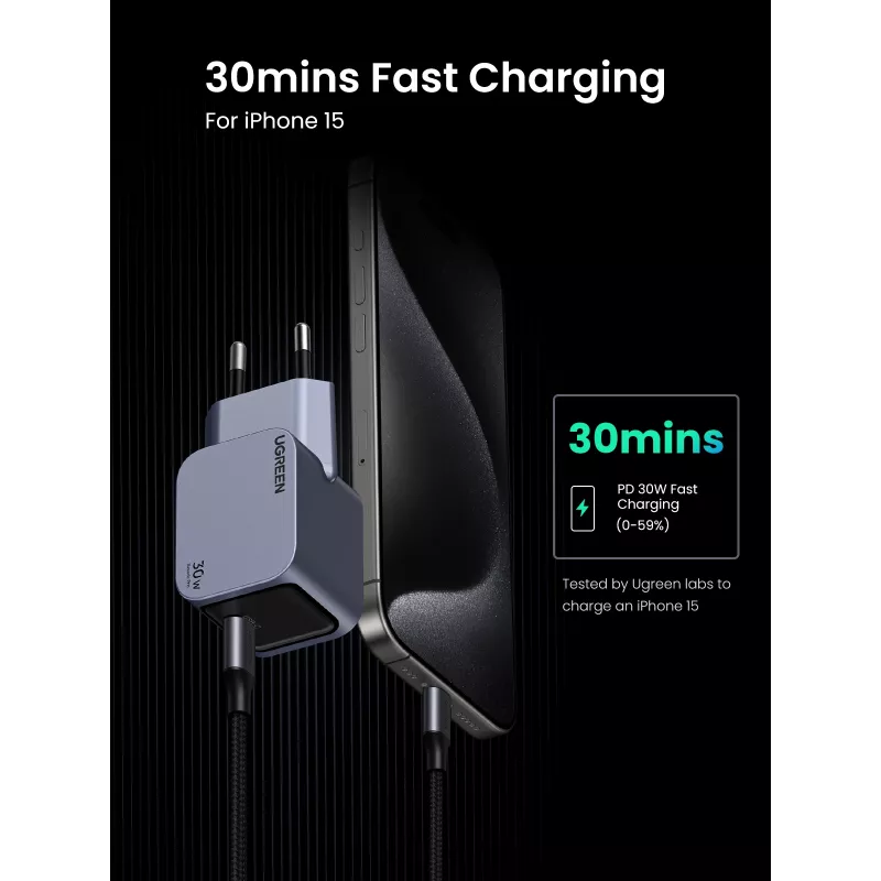 Ugreen 35006 mobile device charger Universal Grey AC Indoor