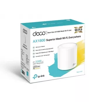 TP-Link AX1800 Whole Home Mesh Wi-Fi 6 System, White, Internal, Mesh router, Power, FCC:
