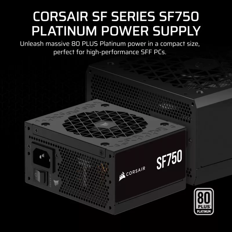 CORSAIR Power Supply - Sf Series Sf750 Fully Modular 80 Plus Platinum Sfx Power