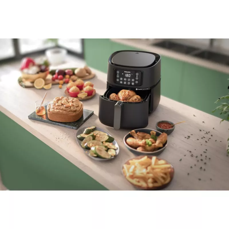 Philips 5000 series Airfryer HD9285/90 XXL Connected, Hot air fryer, 7.2 L, 1.4 kg, Rapid Air, 40 °C, 200 °C