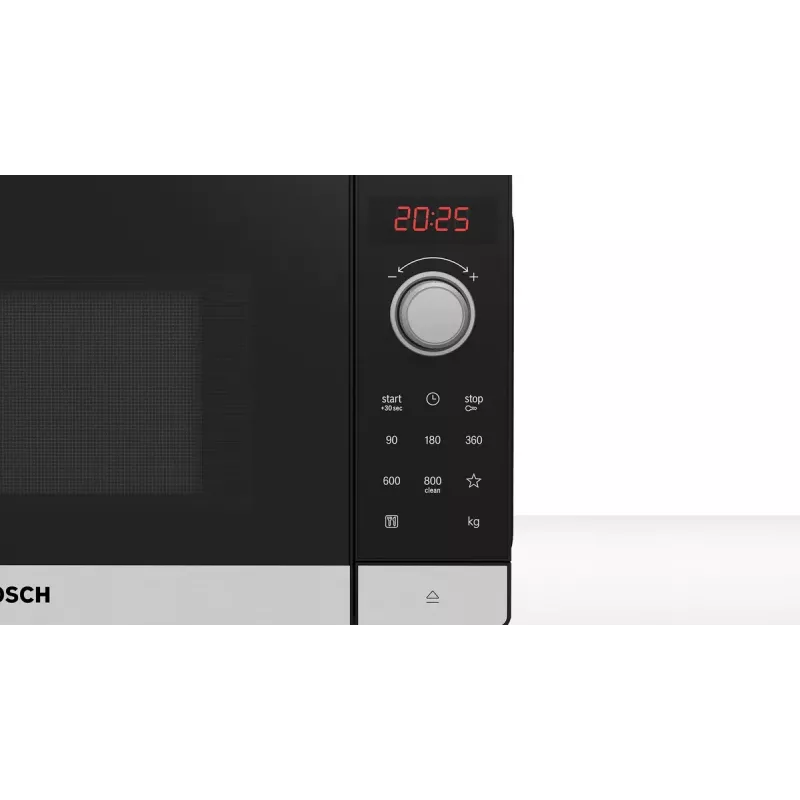Bosch Serie 2 FFL023MS2 microwave Black, Stainless steel Solo microwave Countertop 20 L 800 W