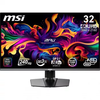 MSI MPG 322URX QD-OLED computer monitor 80 cm (31.5 inch) 3840 x 2160 pixels 4K Ultra HD Black