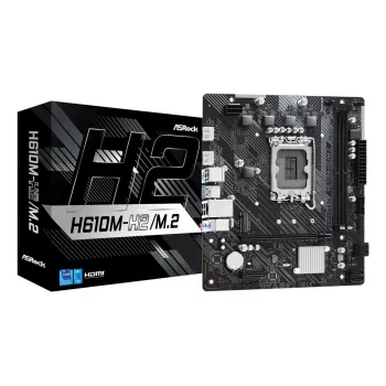 ASRock Motherboard H610M-H2/M.2 LGA1700 Intel H610 2 X DDR4 2 X HDMI 2.1 TMDS Compatible mATX