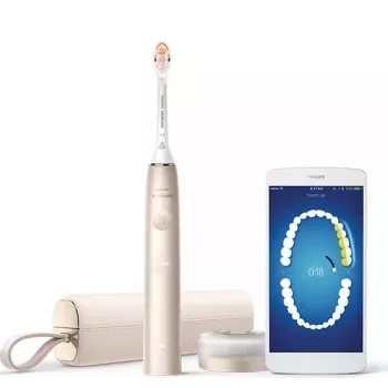 Philips Sonicare DiamondClean Prestige 9900 series DiamondClean Prestige HX9992/11 Sonic electric toothbrush with SenseIQ - Champagne