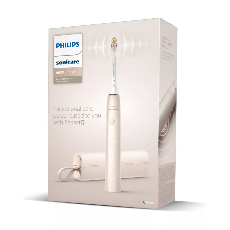 Philips Sonicare DiamondClean Prestige 9900 series DiamondClean Prestige HX9992/11 Sonic electric toothbrush with SenseIQ - Champagne