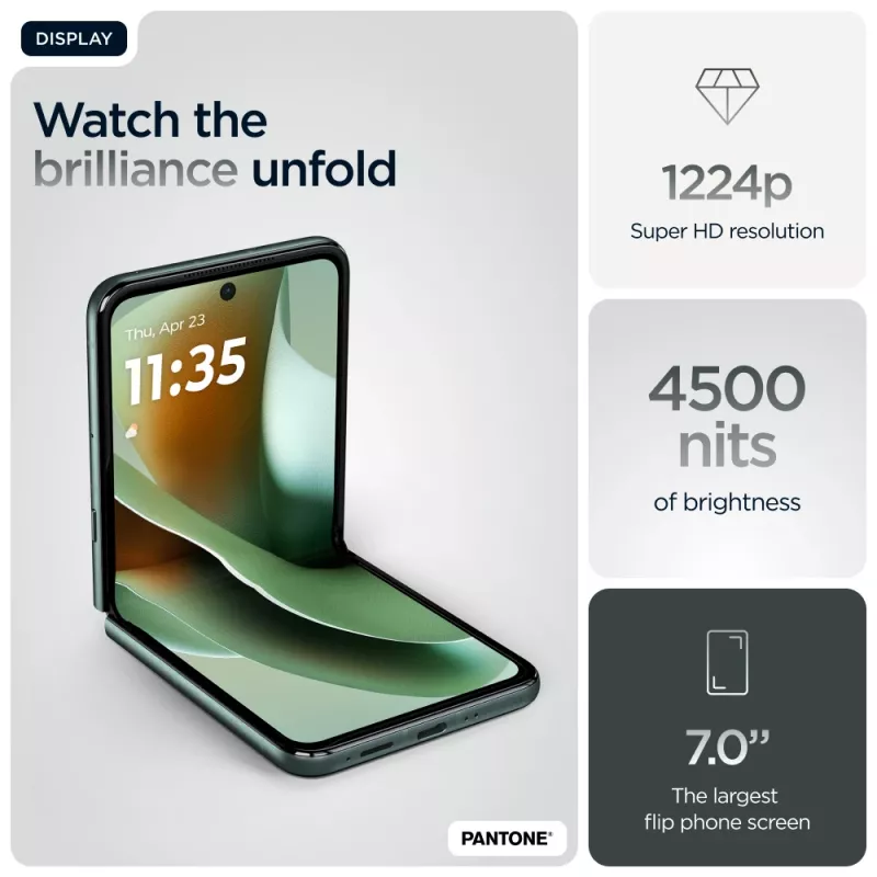 Motorola razr 60 ultra 17.7 cm (6.96 inch) Dual SIM Android 15 5G USB Type-C 16 GB 512 GB 4700 mAh Green