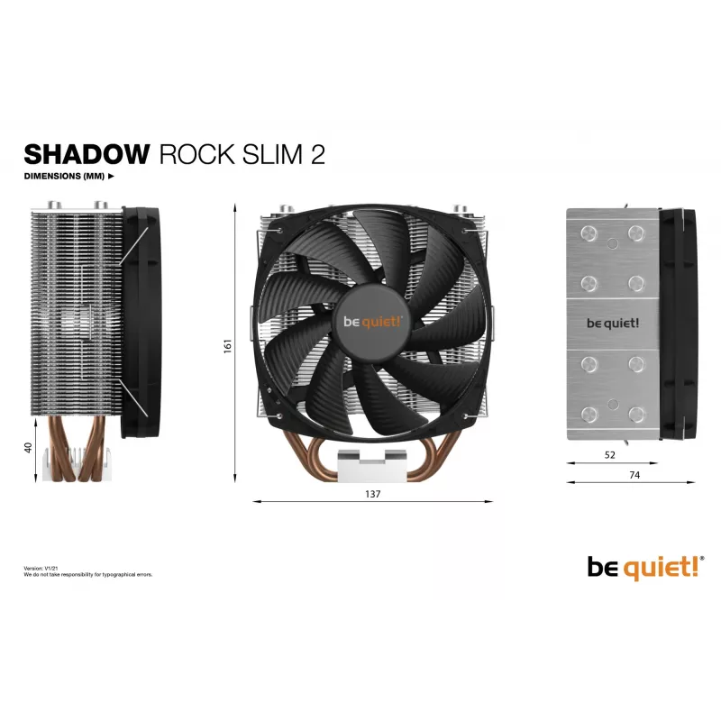 be quiet Shadow Rock Slim 2 CPU Cooler