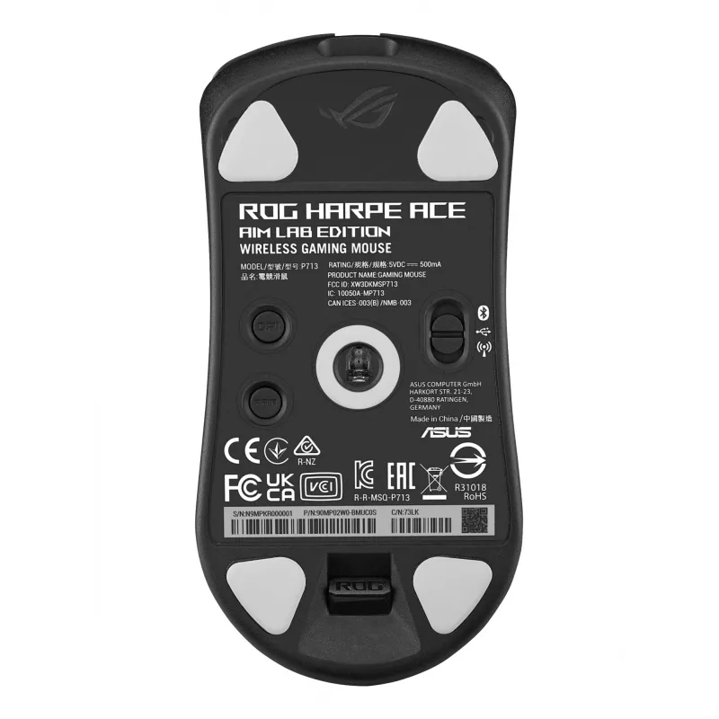 ASUS ROG Harpe Ace Aim Lab Edition mouse Gaming Ambidextrous RF Wireless + Bluetooth + USB Type-A Optical 36000 DPI
