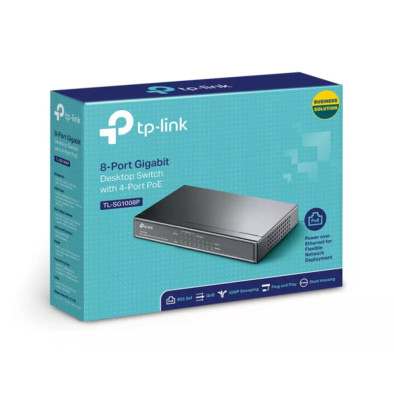 Managed Switch TP-Link TL-SG1008P 8-Port Gigabit PoE, 4-Port PoE