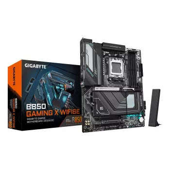 GIGABYTE B850 GAMING X WIFI6E Motherboard - AMD Ryzen 9000 Series CPUs, 12+2+2 Phases Digital VRM, up to 8200MHz DDR5 (OC), 1xPCIe 5.0 + 2xPCIe 4.0 M.2, 2.5LAN, WIFI 6E, USB 3.2 Gen 2x2
