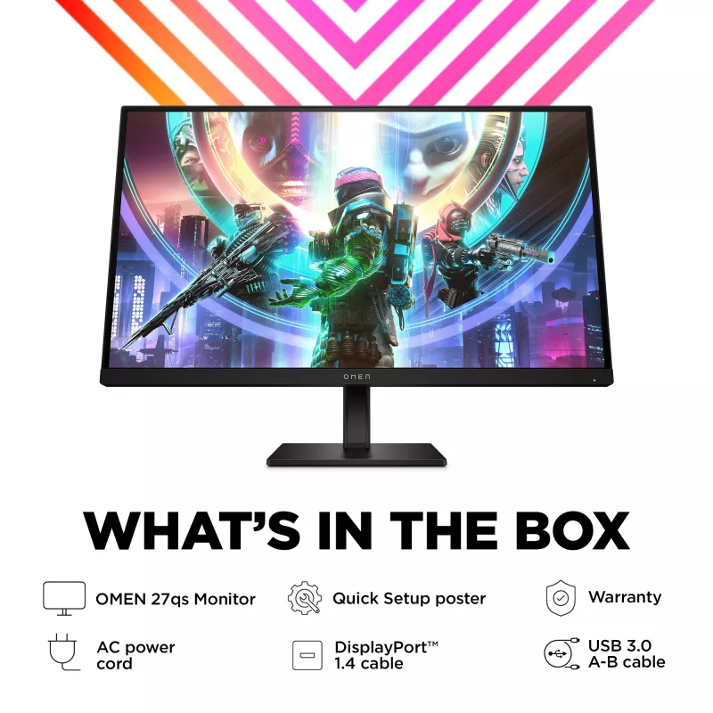 OMEN by HP 27 inch QHD 240Hz Gaming Monitor - OMEN 27qs