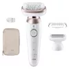 Epilator BRAUN Silk-épil 9 Flex 9-030 — 40 MicroGrip tweezers, cordless, Wet & Dry, massage, White/Pink