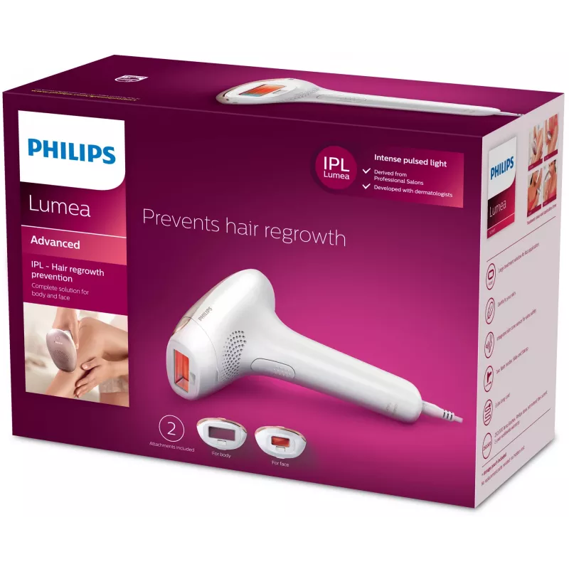 Philips Lumea Advanced SC1997/00 IPL - Hair removal device, Home pulsed light (HPL), Gold, White, 15 min, 1 min, 1 min, 1 min