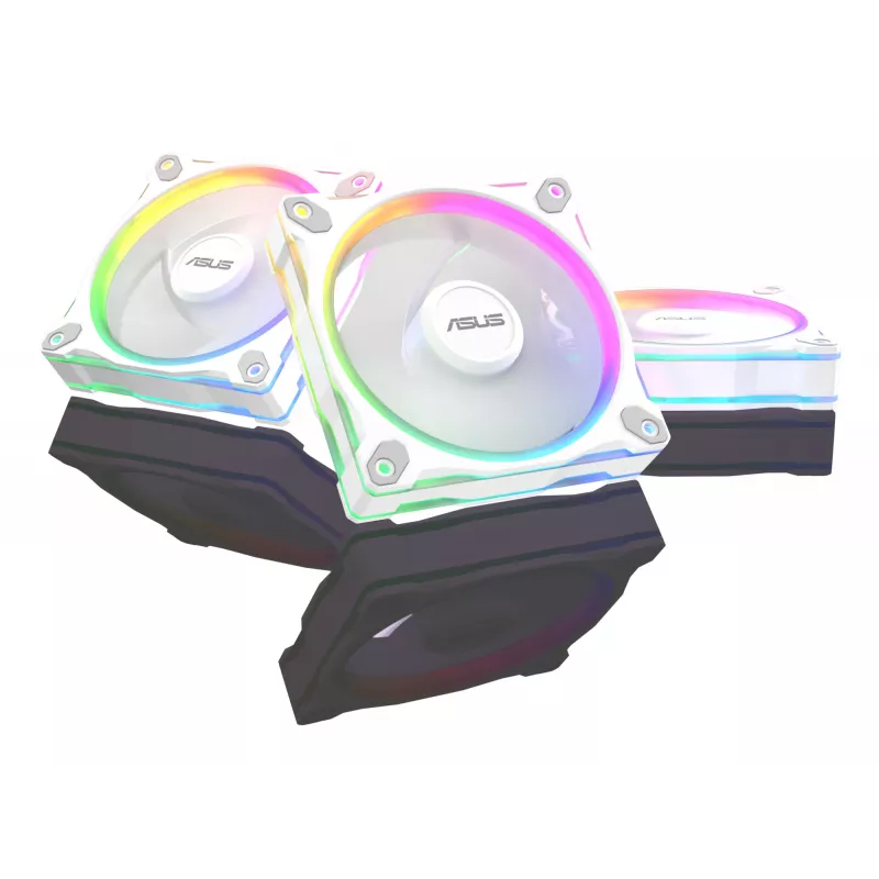 Case fan ASUS Prime MR120 120 mm 1600 RPM White (3-pack, LED, 58 CFM, 23 dB)