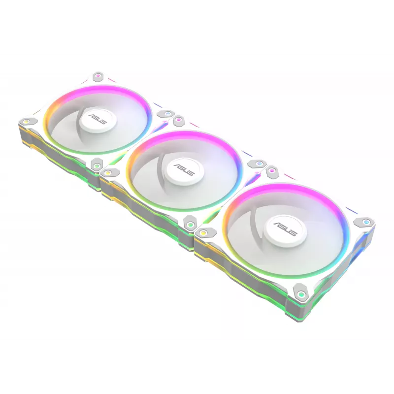 Case fan ASUS Prime MR120 120 mm 1600 RPM White (3-pack, LED, 58 CFM, 23 dB)