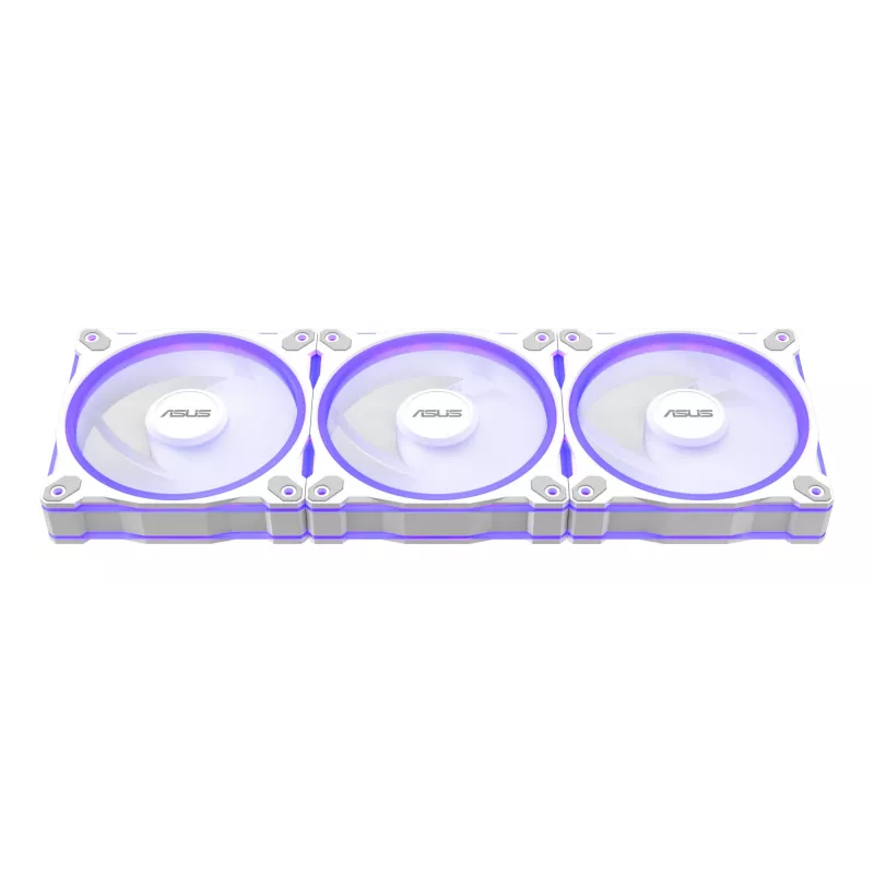 Case fan ASUS Prime MR120 120 mm 1600 RPM White (3-pack, LED, 58 CFM, 23 dB)