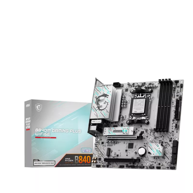 Motherboard MSI B840M GAMING PLUS WIFI6E microATX, Socket AM5, DDR5 up to 256GB, Wi‑Fi 6E, 2.5GbE, M.2 x2, HDMI 2.1