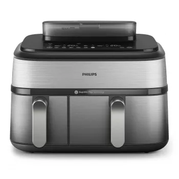 Philips 5000 series NA555/00 fryer Double 9 L Stand-alone 2750 W Hot air fryer Silver