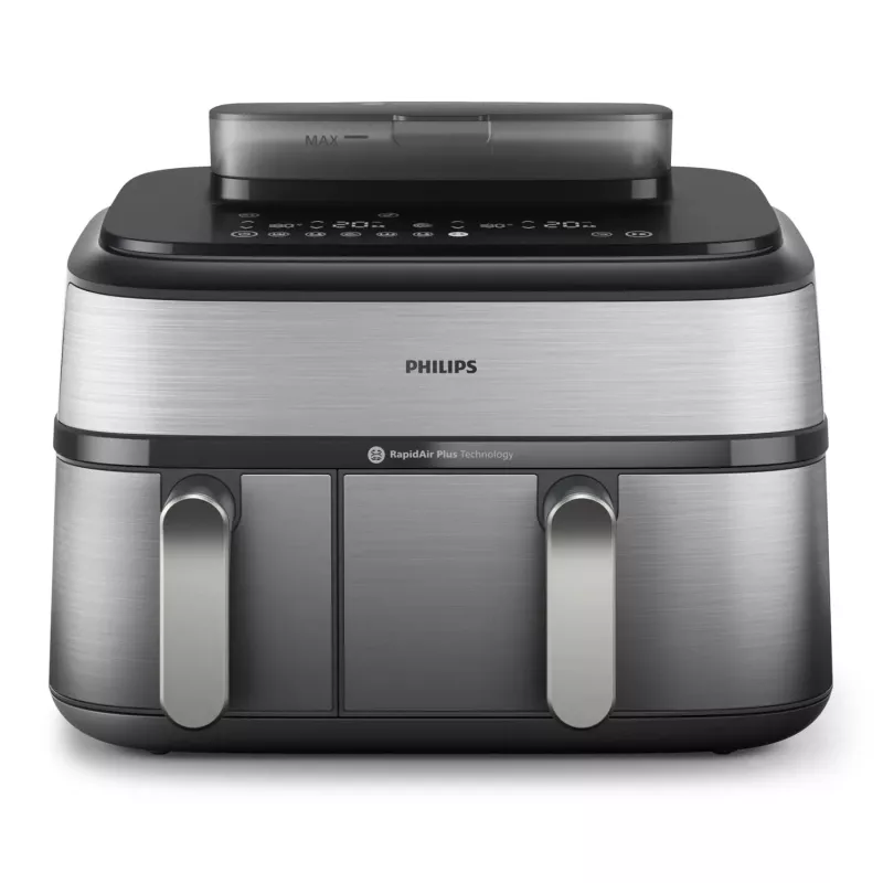 Philips 5000 series NA555/00 fryer Double 9 L Stand-alone 2750 W Hot air fryer Silver