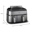 Philips 5000 series NA555/00 fryer Double 9 L Stand-alone 2750 W Hot air fryer Silver