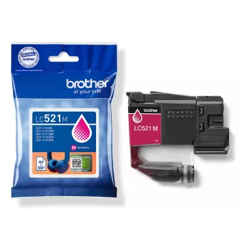 Brother LC521M Genuine Ink Cartridge - Magenta