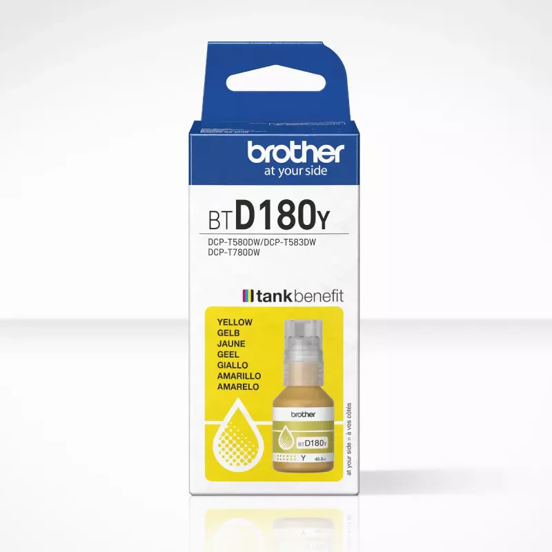 Brother BTD180Y Yellow Genuine Ink Bottle