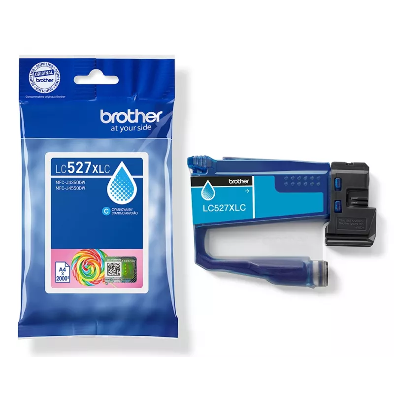Ink cartridge Brother LC527XLC Cyan High Yield (pigment-based, 2000 pages, single pack)