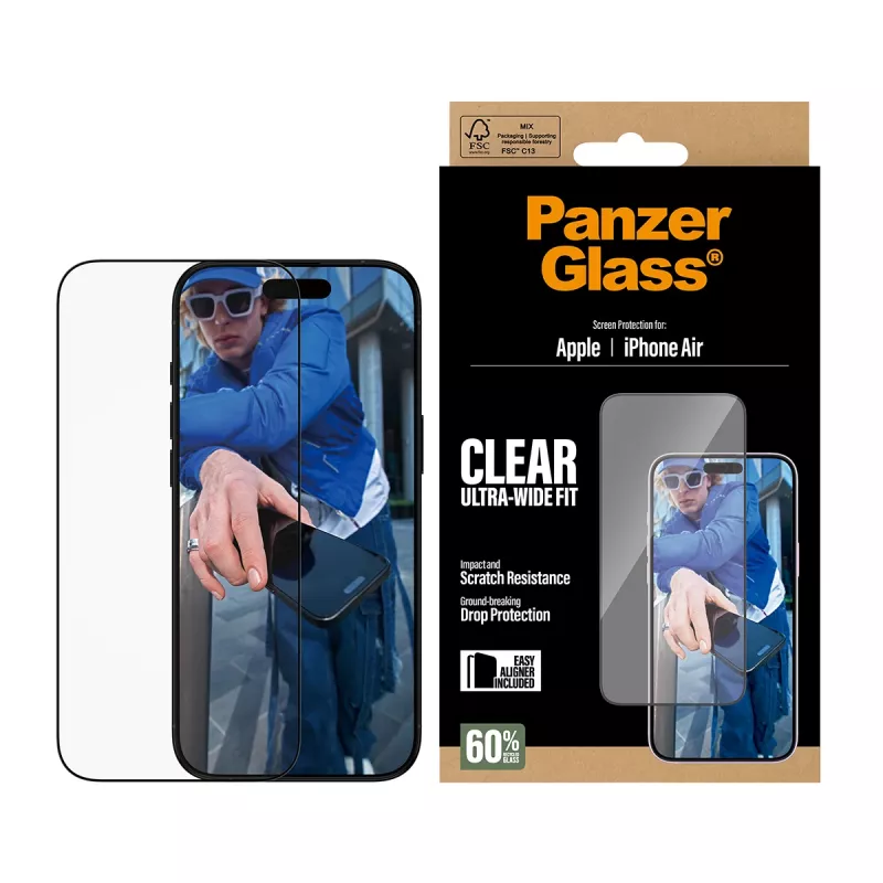PanzerGlass ® Screen Protector iPhone Air | Ultra-Wide Fit w. EasyAligner