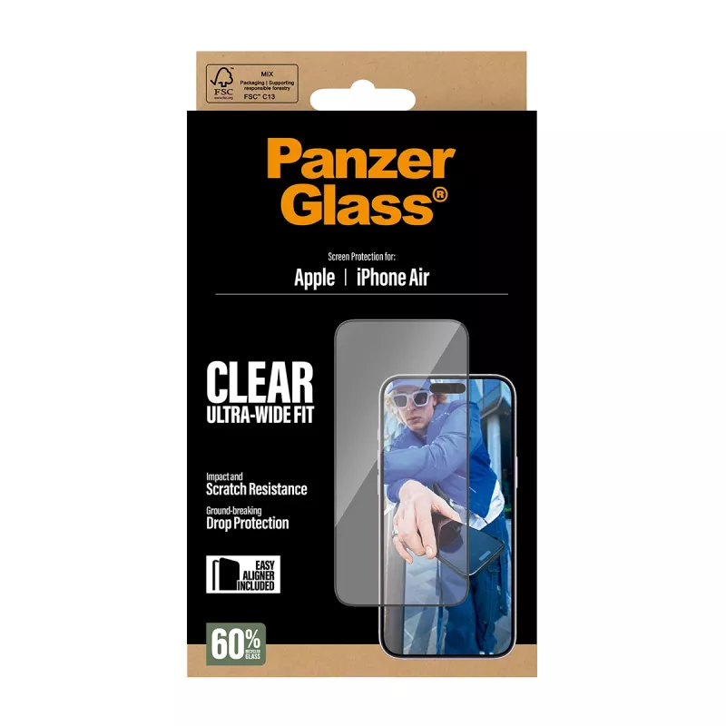 PanzerGlass ® Screen Protector iPhone Air | Ultra-Wide Fit w. EasyAligner