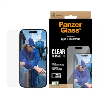 Screen Protector PanzerGlass iPhone 17 Pro Classic Fit EasyAligner Scratch Shock Resistant