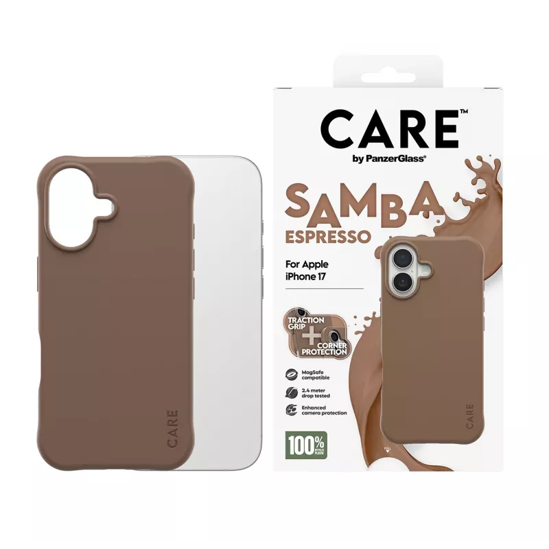 PanzerGlass CARE™ by ® Samba Case Espresso w. MagSafe iPhone 17