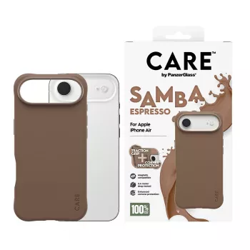 Cover PanzerGlass CARE by Fashionable Case Samba Espresso w. MagSafe iPhone 17 Air