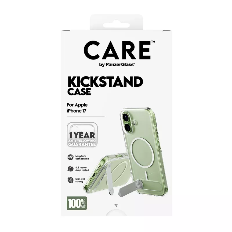 Cover PanzerGlass CARE by Feature Case Transparent w. Kickstand & MagSafe iPhone 17