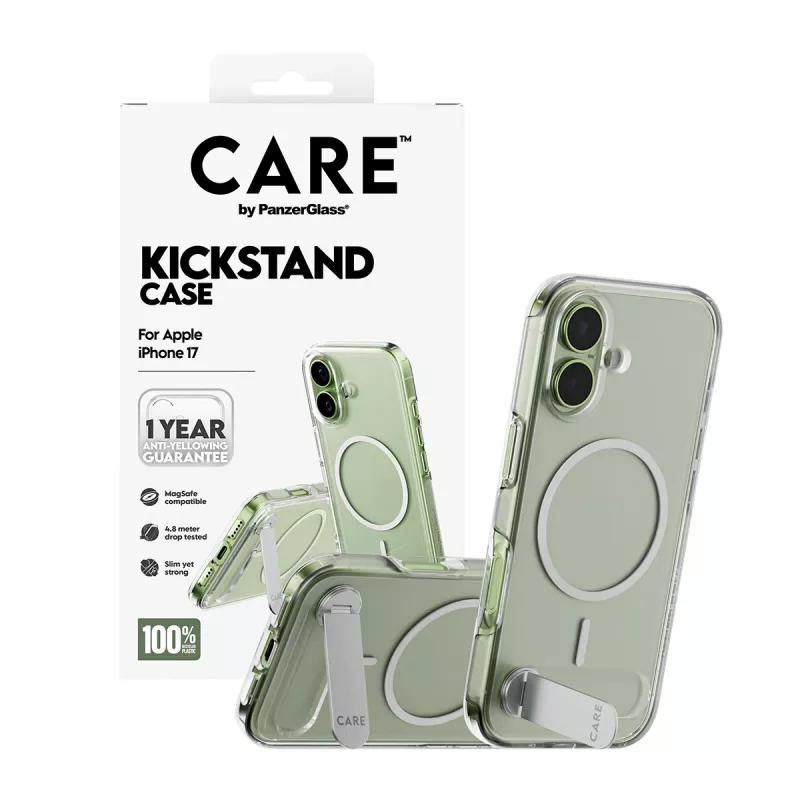 Cover PanzerGlass CARE by Feature Case Transparent w. Kickstand & MagSafe iPhone 17