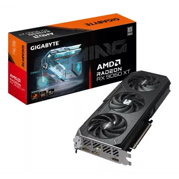GIGABYTE Radeon RX 9060 XT GAMING OC 16G Graphics Card - 16GB GDDR6, 128bit, PCI-E 5.0, 3320 MHz Core Clock, 2 x DisplayPort, 1 x HDMI, GV-R9060XTGAMING OC-16GD