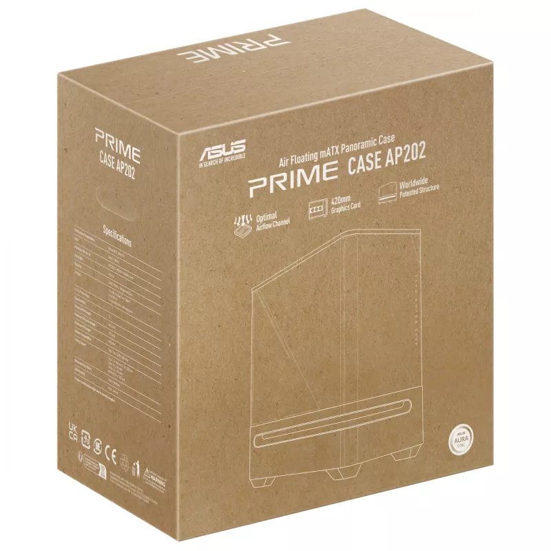 ASUS PRIME AP202 ARGB Midi Tower Black