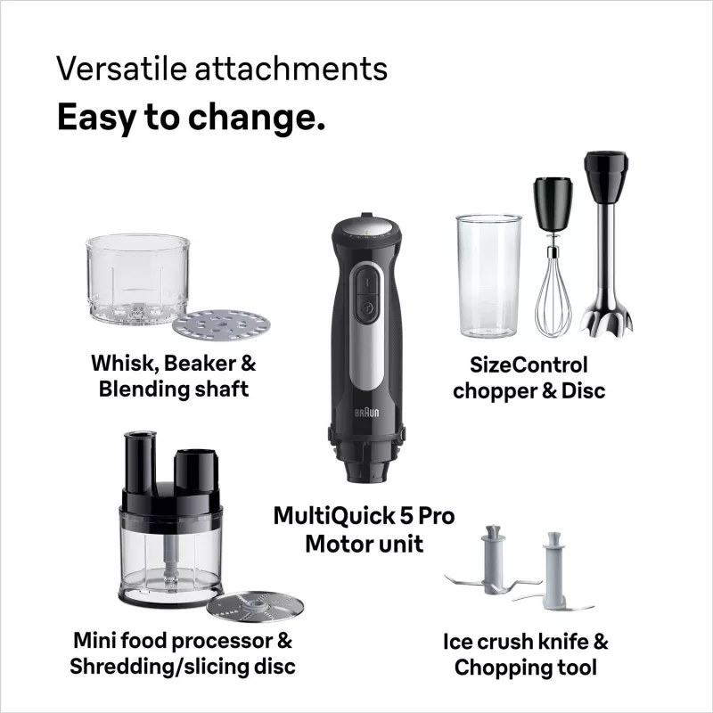 Braun MultiQuick 5 Pro MQ 55755 M 0.6 L Immersion blender 1000 W Black