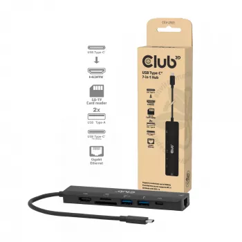 CLUB3D CSV-2553 interface hub USB Type-C 5000 Mbit/s Black