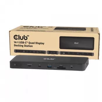 Docking station CLUB 3D 14-1 USB-C Quad Display USB4 with 2× USB 2.0 ports