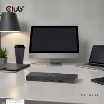 Docking station CLUB 3D 14-1 USB-C Quad Display USB4 with 2× USB 2.0 ports