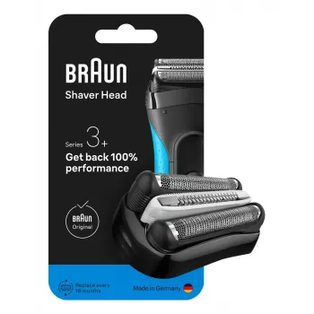 Shaving head for BRAUN Series 3 model 735797 — 1 replacement head, black stainless steel