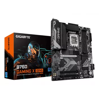 GIGABYTE B760 GAMING X GEN5 Motherboard - Supports 14th Gen. Intel Core CPUs, 8+1+1 phases VRM, up to 5600MHz DDR5, 3xPCIe 4.0 M.2, 2.5 GbE LAN, USB 3.2 Gen 2