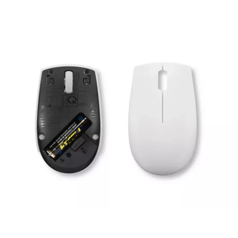 Wireless compact mouse Lenovo Compact Mouse with battery — ambidextrous, 1000 DPI, RF wireless, 3 buttons, grey