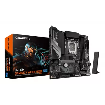 GIGABYTE B760M GAMING X WIFI6E GEN5 Micro ATX Motherboard, LGA1700, B760, DDR5 up to 5600MHz, 4 DIMM, 2x PCIe 4.0 M.2, Wi‑Fi 6E, 2.5GbE