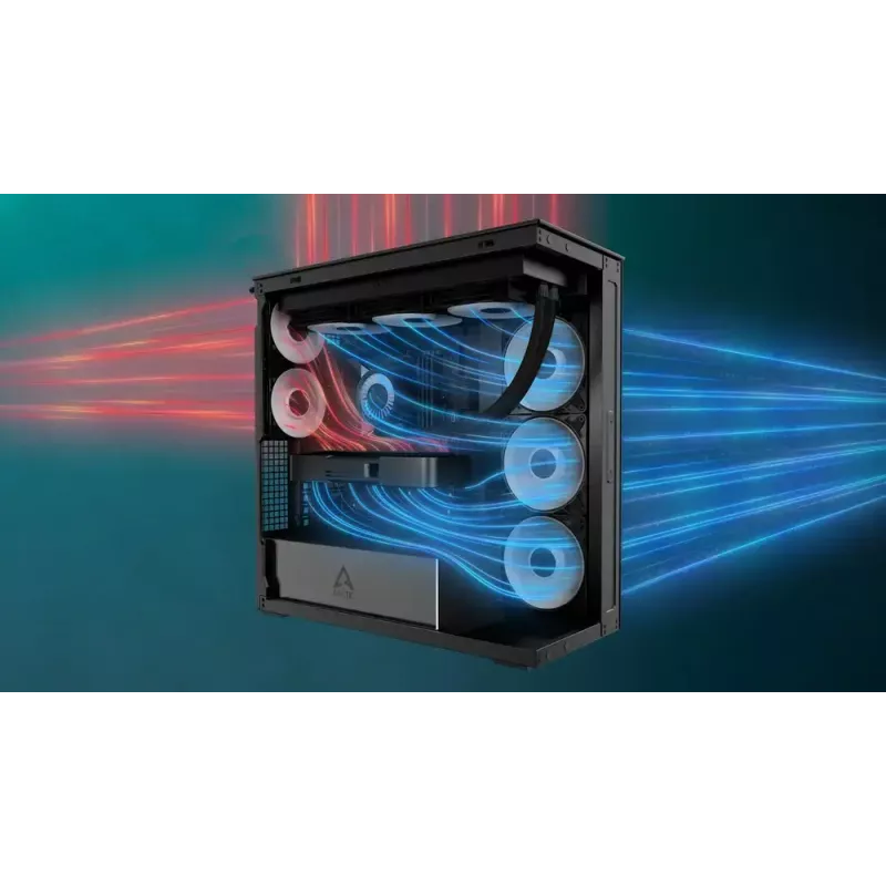PC Case ARCTIC Xtender (Mirror Black) Midi Tower Black