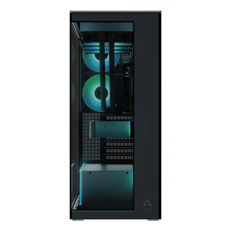 ARCTIC Xtender (Black) Premium E-ATX PC Case, Midi Tower, PC, Black, EATX, Metal, Tempered glass, Gaming