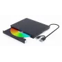 Internal DVD±RW drive Gembird DVD-USB-031 — USB Type-C, 24x CD / 8x DVD, front-loading, black, 140×18×140 mm